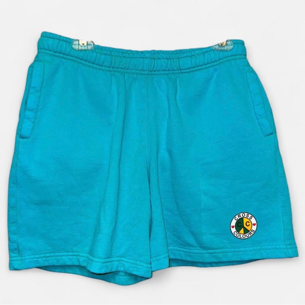 NWT Cross Colours Green/Teal Sport Shorts